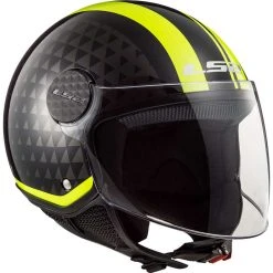 Motorcycle Helmet Jet LS2 OF558 SPHERE LUX Crush Black Yellow Fluo + Dark Visor -LS2 Sales motorcycle helmet jet ls2 of558 sphere lux crush black yellow fluo dark visor 134367