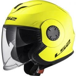 Motorcycle Helmet Jet LS2 OF570 Towards Double Visor Mono Yellow