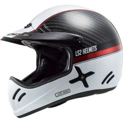 Off Road Carbon Motorcycle Helmet Ls2 MX471 XTRA C Yard White Red