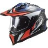 Off Road Motorcycle Tourism Helmet In Carbon Ls2 MX701 Explorer C FOCUS Blue White Red