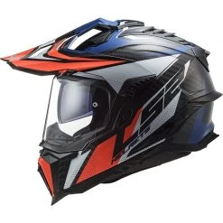 Ls2 Sales Shop -LS2 Sales off road motorcycle tourism helmet in carbon ls2 mx701 explorer c focus blue white red 106943