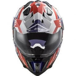 Off Road Touring Motorcycle Helmet In HPCF Ls2 MX701 Explorer ATLANTIS White Red Blue -LS2 Sales off road touring motorcycle helmet in hpcf ls2 mx701 explorer atlantis white red blue 106955