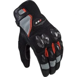 Summer Leather Motorcycle Gloves Ls2 Spark 2 AIR CE Black Gray Red
